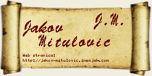 Jakov Mitulović vizit kartica
